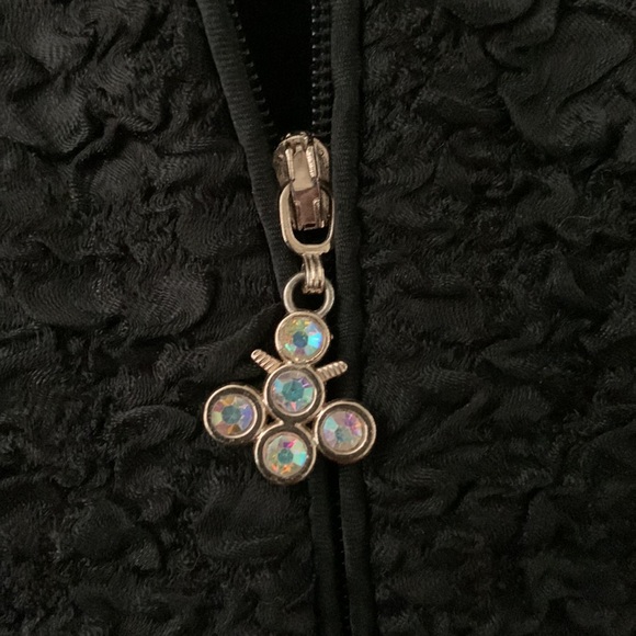 Dress Barn Collection Textured Black Zip Suit Jacket - Picture 4 of 4